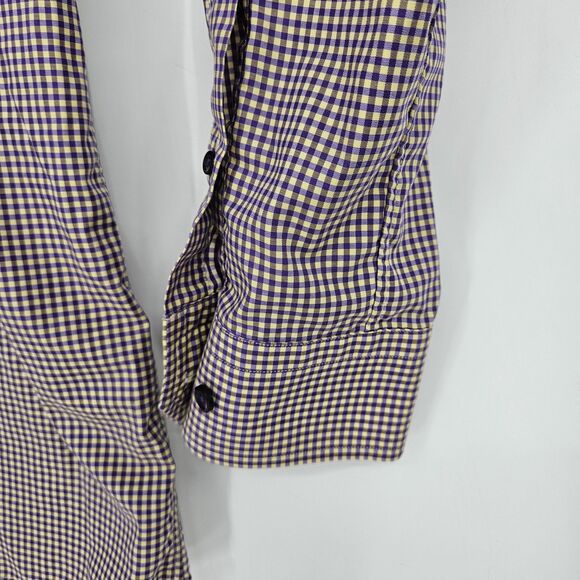 Eton Shirt Mens 15.5 Contemporary Check Button Up Long Sleeve Dress Shirt FLAWS - Picture 3 of 10